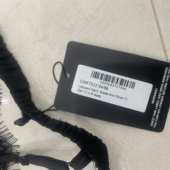 PRETTYLITTLETHING satin leopard bralette new with tag size 12 - Picture 4 of 6